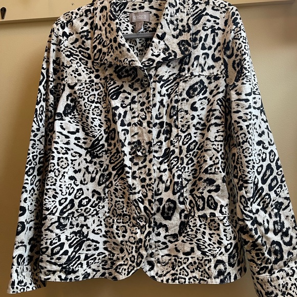 Chicos Leopard Print Jacket - Picture 7 of 9